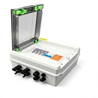 Boîtier de distribution à commutateur de transfert automatique 2P, inverseur de source double alimentation avec protection contre les courts-circuits et les surcharges MCB, IP65