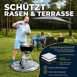Hot Sale Fireproof Grill Mat with Ash Bag Heat Resistant BBQ Pad for Outdoor <b>Fire</b> <b>Pit</b> Lawn Patio Deck Floor Protection Foldable - Product Image 5
