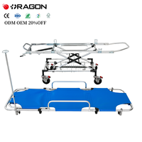 Lit de chariot de civière de patient d'urgence en alliage d'aluminium pliant d'ambulance d'hôpital de haute qualité