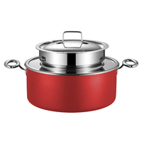 Chauffe-soupe de buffet noir à bain-marie en acier inoxydable 304, type récipient séparé, pour la restauration hôtelière