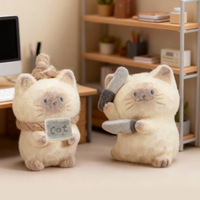 Caja Sorpresa de Resina FUFU con Figuras de Gatos con Emociones, Estilo Xiaohongshu, Adorno Emocional para Escritorio, Oficina y Computadora