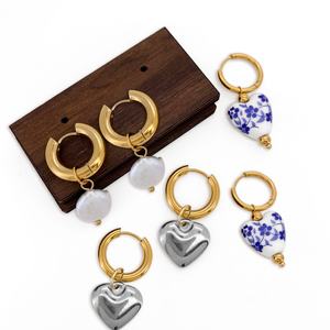 Pendientes Colgantes Desmontables de Acero Inoxidable Chapado en Oro de Varios Estilos, Joyería de Moda Hipoalergénica, Regalo - Product Image 3