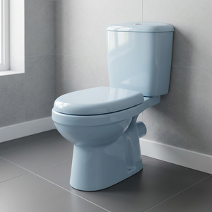 Conjunto de lavabo de pedestal de inodoro de dos piezas de cerámica de calidad comercial Color azul cielo para uso en el baño Mercado de Togo a un precio económico - Product Image 2