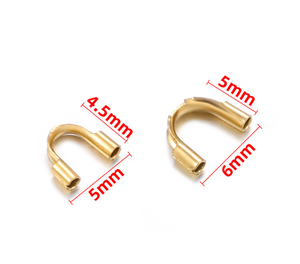 Vaccumm Plating Fashion Stainless Steel U-shaped Connection Buckle Wire Guard for DIY <strong>Jewelry</strong> Bracelet Making Necklace <strong>Supplies</strong> - Product Image 4