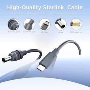 Câble d'alimentation USB-C DC 3M Mini, PVC/<span class=keywords><strong>TPE</strong></span>, étanche, charge rapide 5A, pour Starlink, banque d'alimentation, câble de communication Type-C, directement de l'usine - Product Image 4