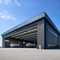 Hangar de Aviones de Estructura de Acero de Estilo Industrial Moderno, Fábrica, Edificio de Estructura de Acero Prefabricado, Hangar para Almacenamiento