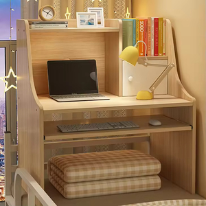 Escritorio de Computadora Convertible Ecológico Marca WMJ con Estantería y Cajón, Fácil de Armar, Ideal para Dormitorios Universitarios, para Laptop y Escritura - Product Image 1