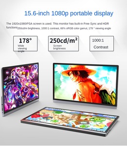 OEM 사용자 정의 15.6 인치 휴대용 터치 스크린 PC 노트북 컴퓨터 용 USB 모니터 IPS 화면 데스크탑 용 HDR 내장 스피커 - Product Image 4