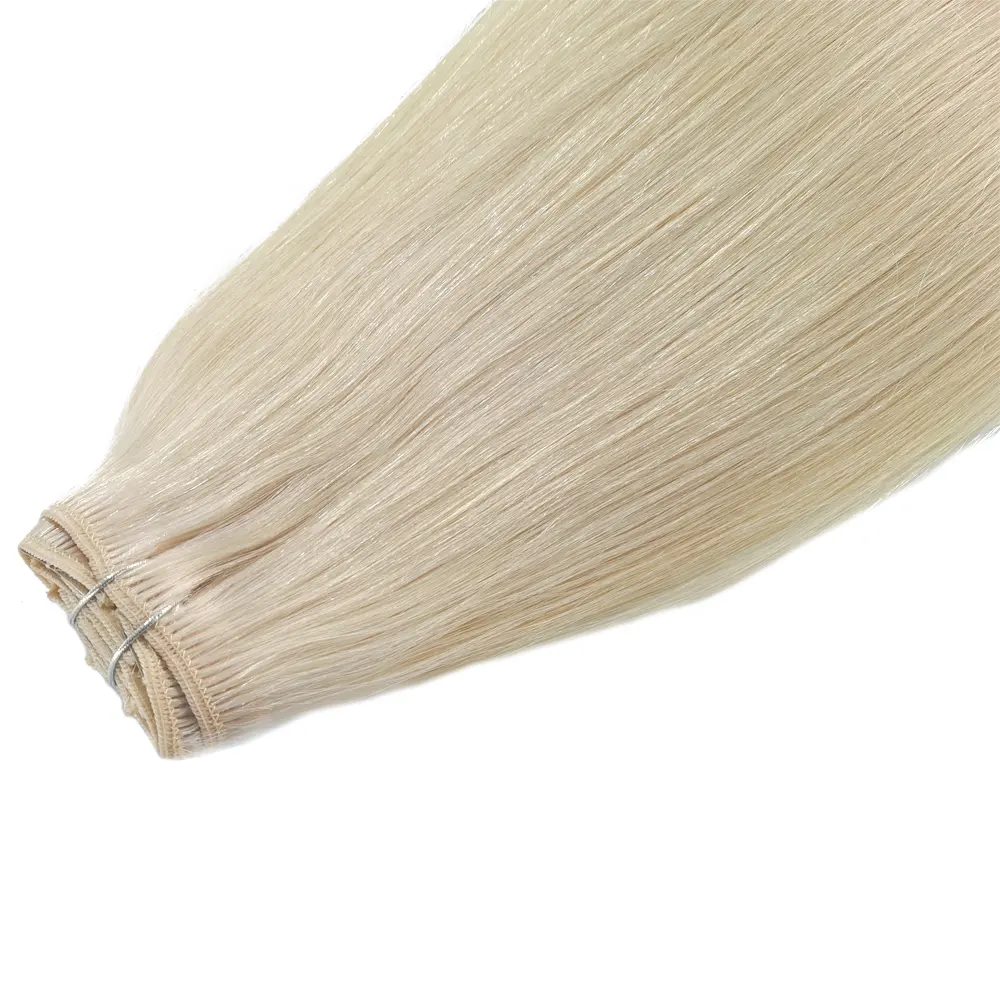 DINGQIAO Factory Double Drawn #613 Blonde Clip-ins Extension 100% Natural Virgin Raw Human Hair Clip In Hair Extention