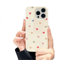 Coque de téléphone portable en TPU antichoc et étanche, style Ins, avec impression de petits cœurs, pour iPhone 8, X, Xr, Xs Max, 11, 12, 13