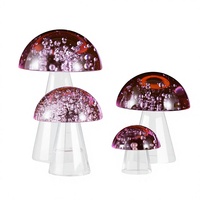 Serre-livres en cristal artificiel en forme de champignon, sur mesure pour la décoration de bureau/bibliothèque, style pastoral, emballage en boîte cadeau