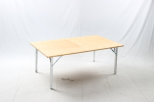 Wholesale Modern Portable Aluminum Frame Bamboo Folding <b>Table</b> for Dining <b>Garden</b> Courtyard Villa Park Outdoor Camping - Product Image 2