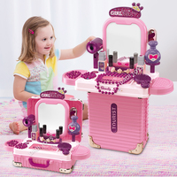 Portable valise filles semblant maquillage jouet enfants coiffeuse jouet maquillage jouets pour les filles