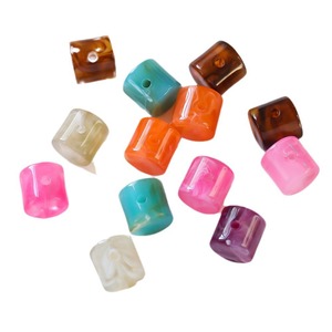 Acrylic Irregular Loose <b>Beads</b> For Jewelry Making 8mm Color Plated Multicolor - Product Image 5