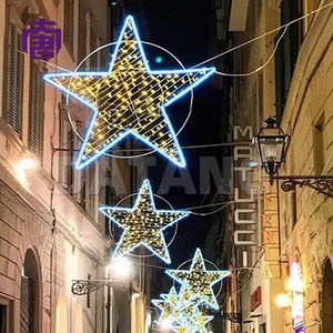 Outdoor Christmas Star Lights Large LED Five Point Display for Street Hotel <b>Garden</b> and City Plaza - Product Image 2