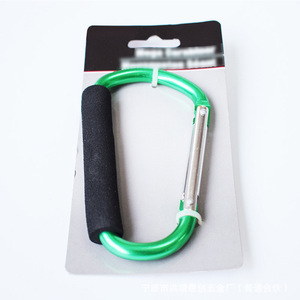 Aluminum Carabiner With Foam Grip Green Color For Climbing Equipment - Product Image 2
