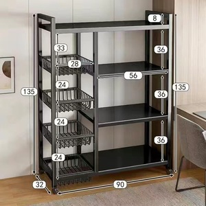 Organizador Metálico Multiusos para Cocina con Estantes y Cestas, Mueble de Almacenamiento para Sala de Estar - Product Image 3