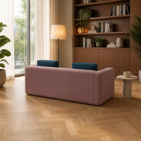 Ensemble de canapés modulaires en tissu avec structure en bois pour bureau, hôtel, appartement, centre commercial, villa et école