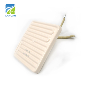 Laiyuan Customized 230V 400W 120*120mm White Flat Shape Industrial Infrared Ceramic Heater <strong>Element</strong> - Product Image 1