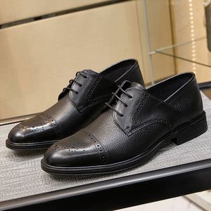 Chaussures de mariage italiennes haut de gamme pour hommes, luxueuses, sur mesure, fabriquées à la main, en cuir, style brogue, à bout carré, pour le bureau, antidérapantes et respirantes - Product Image 4