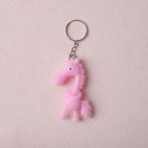 Horse Keychain Bag Charm3d Horse Shaped Keychain Ornament Lucky <b>Mascot</b> Cool Black Horse PVC Doll - Product Image 3