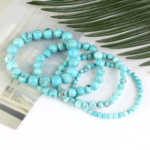 TeoWaki Gelang Elastis Manik-manik Batu Alam Bulat Pilihan Warna Beragam Perhiasan Fashion Harian Dapat Ditumpuk Hadiah Terbaik Liburan 19cm - Product Image 6
