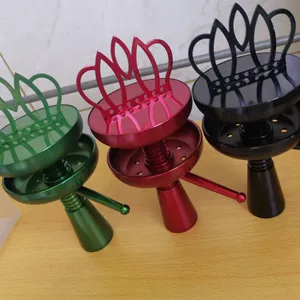 Crown Hookah Shisha Mangkuk Perak dan Warna Lain, Baja Tahan Karat dan Mangkuk Aluminium.