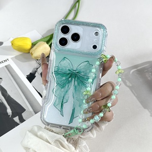 เคสโทรศัพท์ใสแบบมีกลิตเตอร์น่ารัก พร้อมสายคล้องลูกปัด สำหรับ iPhone 17 16 15 14 13 Pro Max รับผลิตตามสั่ง ขายส่ง เคสป้องกันสำหรับผู้หญิง - Product Image 6