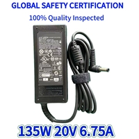 Adaptateur secteur 135W 20V 6.75A avec embout DC 5.5 2.5mm, chargeur de remplacement compatible avec les ordinateurs portables de jeu Delta ADP 135SB Hasee Z7 Z8