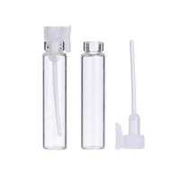 Mini flacons de voyage en verre transparent jetables de 1/2/3/5 ml à faible coût avec bouchon à vis, flacons de liqueur vides, flacons de parfum rechargeables