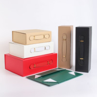Boîte cadeau rigide magnétique avec logo personnalisé recyclable, doublée d'éponge, pour vêtements, chaussures, emballages