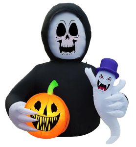 LED <b>Light</b> Halloween Inflatables Pumpkin Ghost <b>Balloon</b> Outdoor & Indoor Decor for Halloween - Product Image 3
