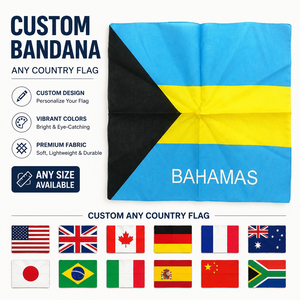 Pañuelo de Algodón Personalizado con Diseño de Bandera Nacional, Pañuelo Cuadrado Personalizado de Cualquier Tamaño, Fabricante OEM - Product Image 1