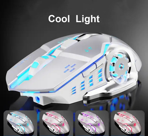 Trắng Rgb Quang Maus Inalambr Máy Tính Quang Có Thể Tái Sử Dụng Muis Chuột Gamer Không Dây Inalambrico - Product Image 6