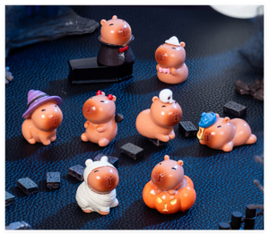 Figuras de Capibara Fantasma de Resina para Decoración de Acuarios, Miniaturas de Animales para Jardín, Adornos para Bolsas Misteriosas de la Suerte - Product Image 6