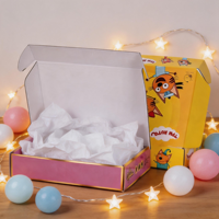 Boîte d'expédition en carton ondulé personnalisée, imprimée en couleur, pour l'emballage de jouets pour enfants, cadeaux, dessins animés