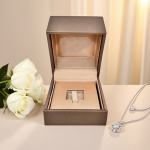 Estuche de Lujo de Alta Gama para Joyería, en Cuero, Personalizado, Cuadrado, para Collar, Anillo, Colgante, Pulsera - Product Image 5