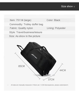 Unisex New Multifunctional 2-<b>Wheel</b> Durable Travel Trolley Luggage Bag <b>Backpack</b> Rucksack Compressible Shoulder Straps - Product Image 5