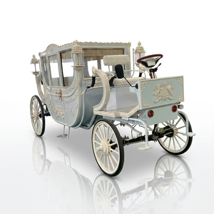 Hot Selling Customized Outdoor Electric Royal Horse Carriage Horseless Carriage Horse Carts 60V 80A Battery Solid Wheels - Product Image 1