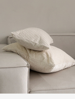 2024 Neu Reine Baumwolle Cord-Kissenetui modern Luxusstreifen Jacquard-Kissenbezug Sofa Heimtextil Kissen Couchbett