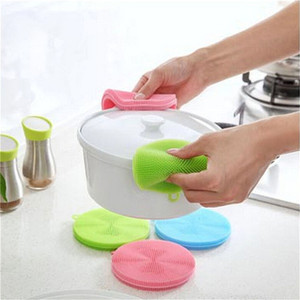 <b>Silicone</b> Dish Bowl <b>Scrubber</b> Dirt Cleaning Kitchen Towel for Non-Stick Oil Cleaning Washing Tool Kitchen Cleaning Brush - Product Image 2