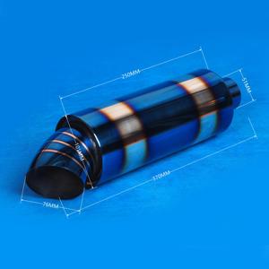 ท่อไอเสียรถจักรยานยนต์ชุบสีน้ำเงินขายส่งจากโรงงาน ขนาด 51 มม. แบบปลายเปิด ท่อไอเสียรถจักรยานยนต์ ยี่ห้อ <span class=keywords><strong>Daeng</strong></span> - Product Image 2