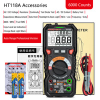 HT118A HABOTEST Auto Ranging Digital Multimeter True RMS Capacitance Analog Multitester 1000V DC/750V AC 10A for Electricians