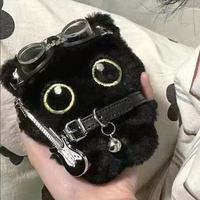 Jouet en peluche chat mignon et stylé, animaux en peluche doux, jouets de décoration de fête mignons et stylés, cadeau promotionnel pour festival de musique