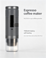 Machine à café portable K-cup avec fonction de chauffage, réservoir de 80 ml, 20 bars, compatible avec la poudre de café NS DG, conforme aux normes FDA, FCC, CE