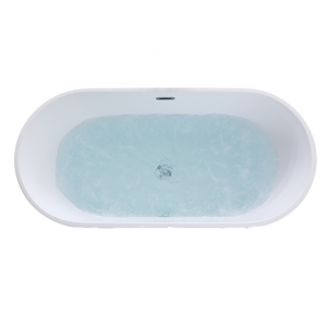 Vente de gros Baignoire ovale en acrylique autoportante en résine de verre pour maisons résidentielles - Product Image 2