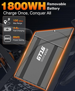 Baterai Sepeda Gunung GT16 60V/72V 30ah/40ah/50ah untuk Motor Listrik Off-road GT16 1800W 2400W 2880W 3000W 3600W - Product Image 5