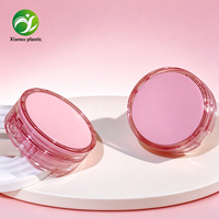 Étui compact pour poudre compacte rose rond de haute qualité, emballage de fond de teint cosmétique personnalisable en gros