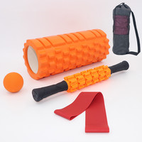 Vente en gros de bâton de rouleau de massage musculaire 6 en 1 Yoga de silicone petite boule de Fascia bande de résistance rouleau en mousse ensemble de boule de rouleau de massage
