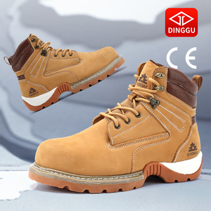 รองเท้าเซฟตี้หนังแท้หัวเหล็กรองเท้านิรภัยสำหรับผู้ชายรองเท้าทำงานป้องกันการเจาะ - Product Image 5